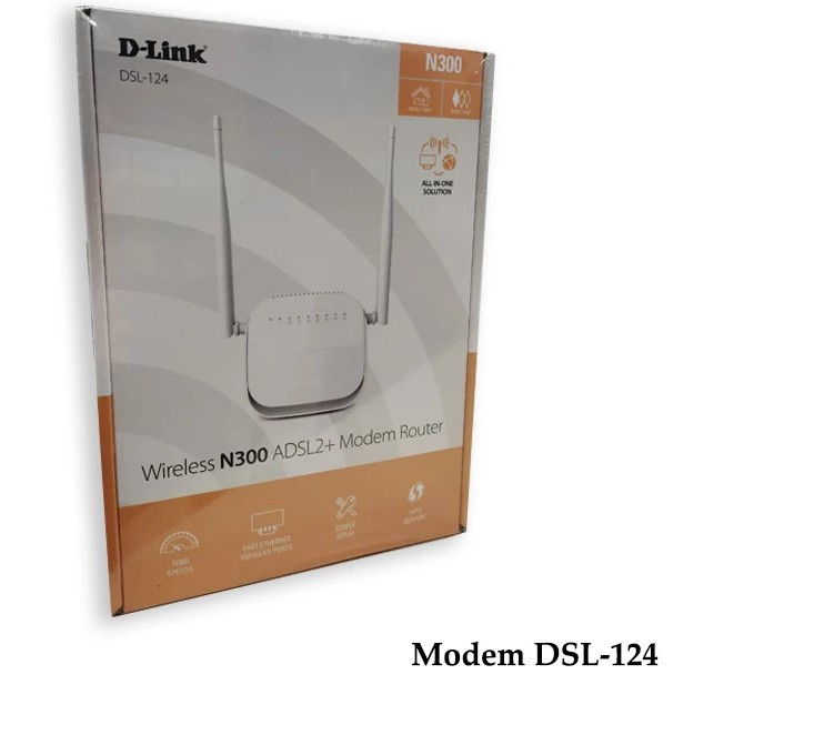 مودم روتر ADSL2 Plus بی سیم N300 دی-لینک مدل DSL-124